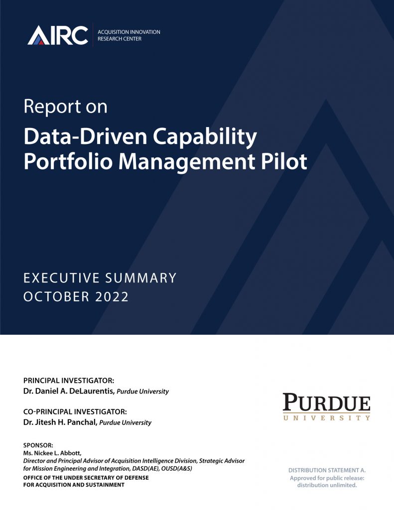 Data-Driven Capability Portfolio Management Pilot - The