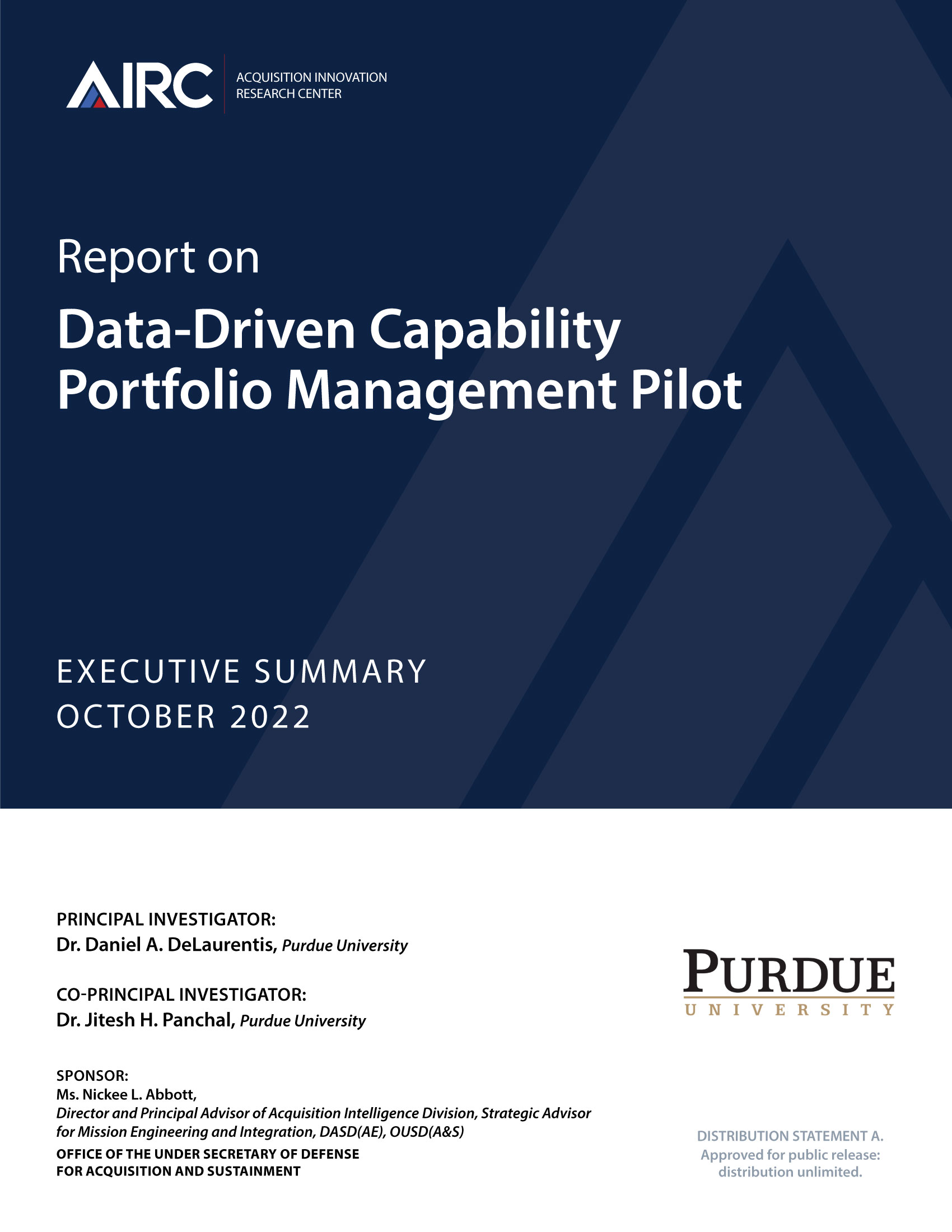 Data-Driven Capability Portfolio Management Pilot - The Acquisition  Innovation Research Center